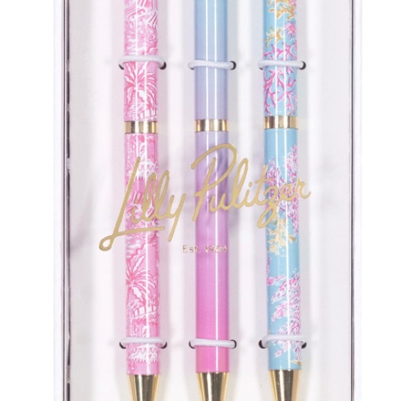 Lilly Pulitzer Pink, Purple, and Blue Pen Trio - Picture 6 of 6